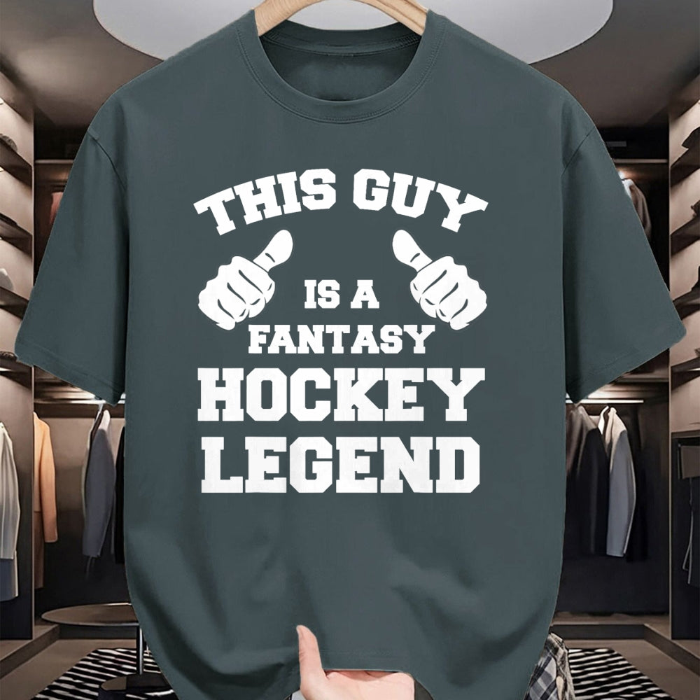 Best Wife Shirt, Wife and Husband Unisex T-Shirt/Hoodie/Sweatshirt HLT00 - This Guy Is A Fantasy Hockey Legend Sports Gaming T-Shirt
