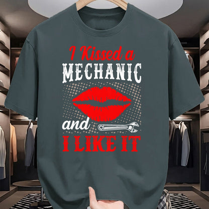Best Mechanic Life Shirt, Funny Mechanic UnisexT-Shirt/Hoodie/Sweatshirt HLT00 - I Kissed A Mechanic And I Like It Funny Mechanic Lovers T-Shirt