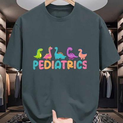 Best Doctor Shirt, Funny Doctor UnisexT-Shirt/Hoodie/Sweatshirt HLT00 - Pediatrics Dinosaurs Peds Nurse Crew Appreciation Pediatric T-Shirt, Men, Black, 3X-Large