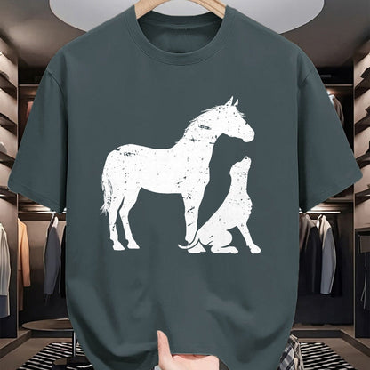 Best Horse Lover Shirt , Funny Horse UnisexT-Shirt/Hoodie/Sweatshirt HLT00 - Horse and Dog Motif for Men and Women Horse Lovers T-Shirt