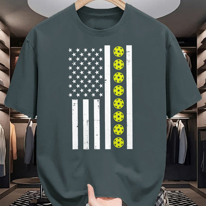 Funny Pickleball Shirt, Pickleball Lover Unisex T-Shirt/Hoodie/Sweatshirt HLT00 - Pickle Ball US Flag Pickleball Patriotic Men Women Kids Boys T-Shirt