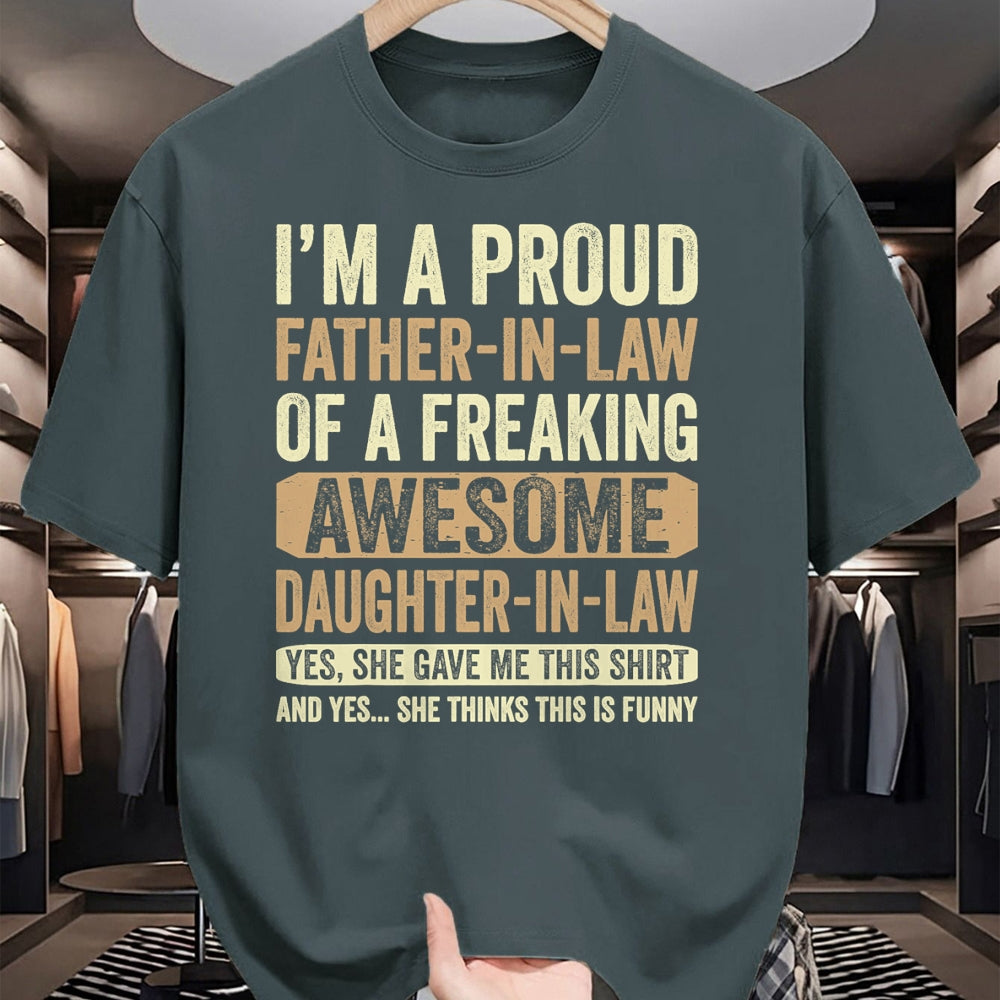 Gift for Dad Shirt, Funny Dad Unisex T-Shirt/Hoodie/Sweatshirt HLT00 – I_m A Proud Father In Law Shirt Daughter In Law Fathers Day T-Shirt