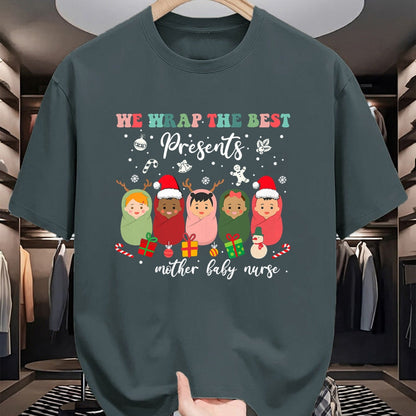 Funny Nurse Shirt, Nurse Unisex T-Shirt/Hoodie/Sweatshirt HLT00 - Mother Baby Nurse Christmas Mom Baby Nursing Groovy T-Shirt (2) (Copy)