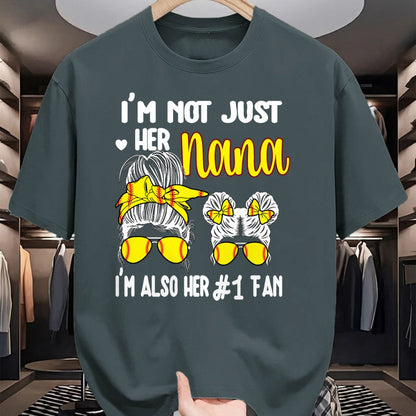 Best Grandma Shirt, Proud Grandma Unisex T-Shirt/Hoodie/Sweatshirt HLT00 - Softball Grandma Nana Granddaughter Softball Nana T-Shirt