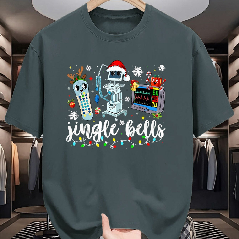 Funny Nurse Shirt, Nurse Unisex T-Shirt/Hoodie/Sweatshirt HLT00 - Funny Jingle Bells Telemetry Nurse Christmas Tech Nursing T-Shirt