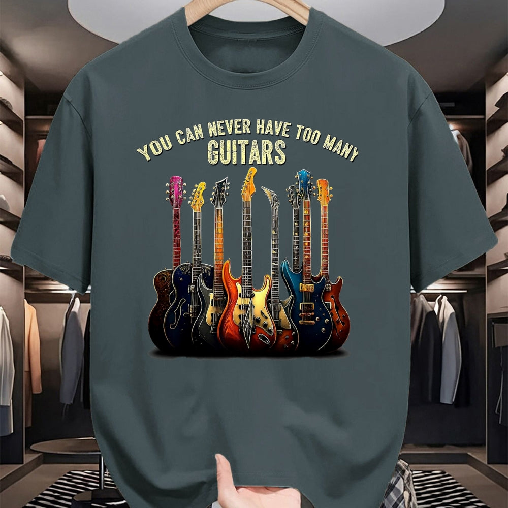 Guitar Lover Shirt, Funny Guitar UnisexT-Shirt/Hoodie/Sweatshirt HLT00 - Funny Music You Can Never Have Too Many Guitars T-Shirt, Men, Black, 3X-Large
