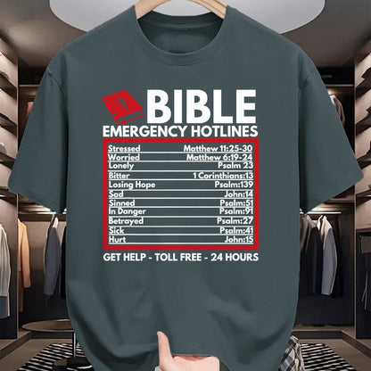 Christian Tee, Christian Faith Unisex T-Shirt/Hoodie/Sweatshirt HLT00 -  Bible Emergency Numbers - Funny Christian Bible & Jesus T-Shirt