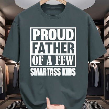 Gift for Dad Shirt, Funny Dad Unisex T-Shirt/Hoodie/Sweatshirt HLT00 – Proud Father Of A Few Smartass Kids Funny Saying Fathers Day T-Shirt