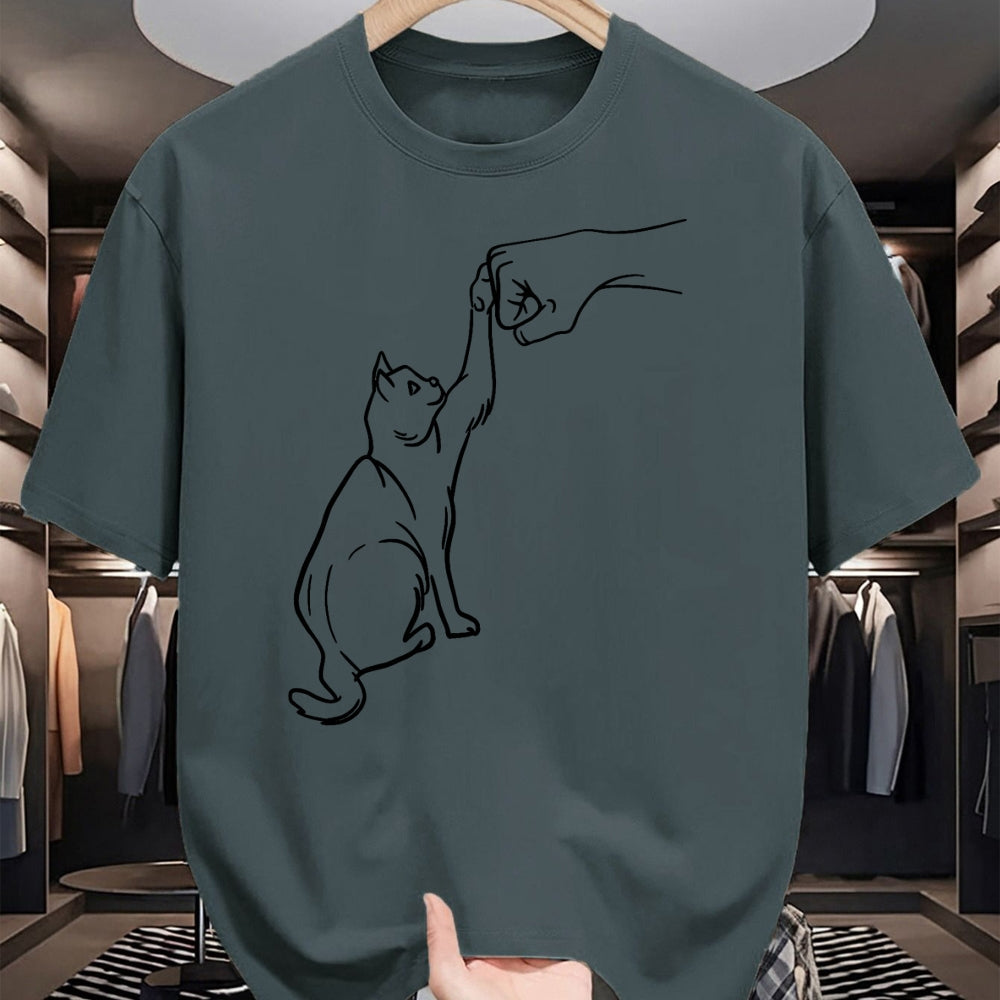 Cat Love Shirt, Funny Cat Lover Gift UnisexT-Shirt/Hoodie/Sweatshirt HLT00 - Funny Cat Best Friend Fist Bump Cat Lover T-Shirt (2)