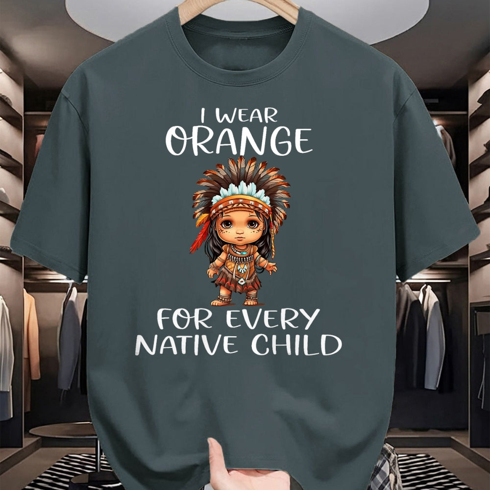Native American T-Shirts, Vintage Native American Unisex T-Shirt/Hoodie/Sweatshirt HLT00 - Wear orange for every American native child Indian Pride