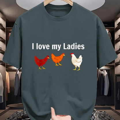 Best Farmer Life Shirt, Funny Farmer UnisexT-Shirt/Hoodie/Sweatshirt HLT00 - i love my ladies chicken T-Shirt
