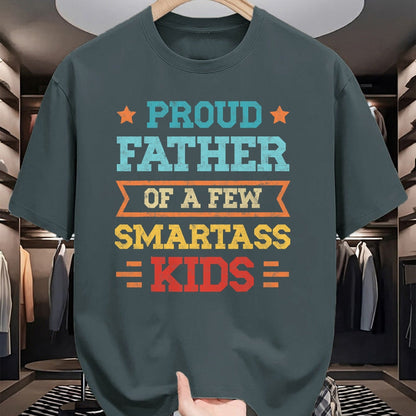 Gift for Dad Shirt, Funny Dad Unisex T-Shirt/Hoodie/Sweatshirt HLT00 – Proud Father of a Few Smartass Kids Father_s Day Dad Jokes T-Shirt
