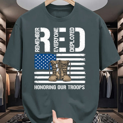 Proud Veteran Shirt, Funny Veteran UnisexT-Shirt/Hoodie/Sweatshirt HLT00 - Remember Everyone Veteran Deployed RED Friday Military T-Shirt