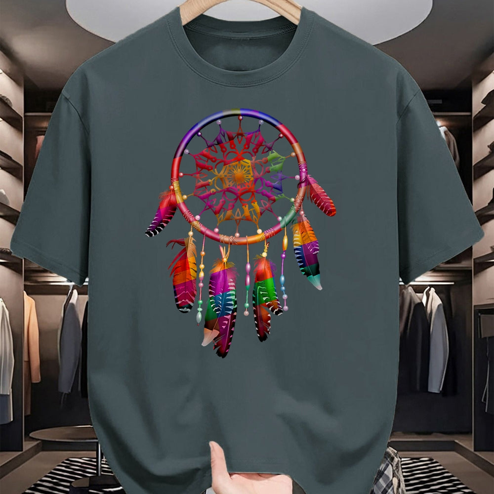 Native American T-Shirts, Vintage Native American Unisex T-Shirt/Hoodie/Sweatshirt HLT00 - Colorful Dreamcatcher Feathers Tribal Native American Indian