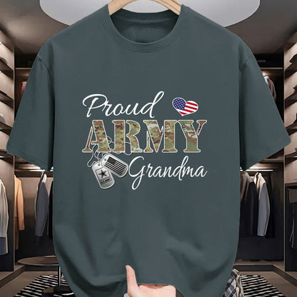 Best Grandma Shirt, Proud Grandma Unisex T-Shirt/Hoodie/Sweatshirt HLT00 - Proud Army Grandma Shirt Military Pride T-Shirt