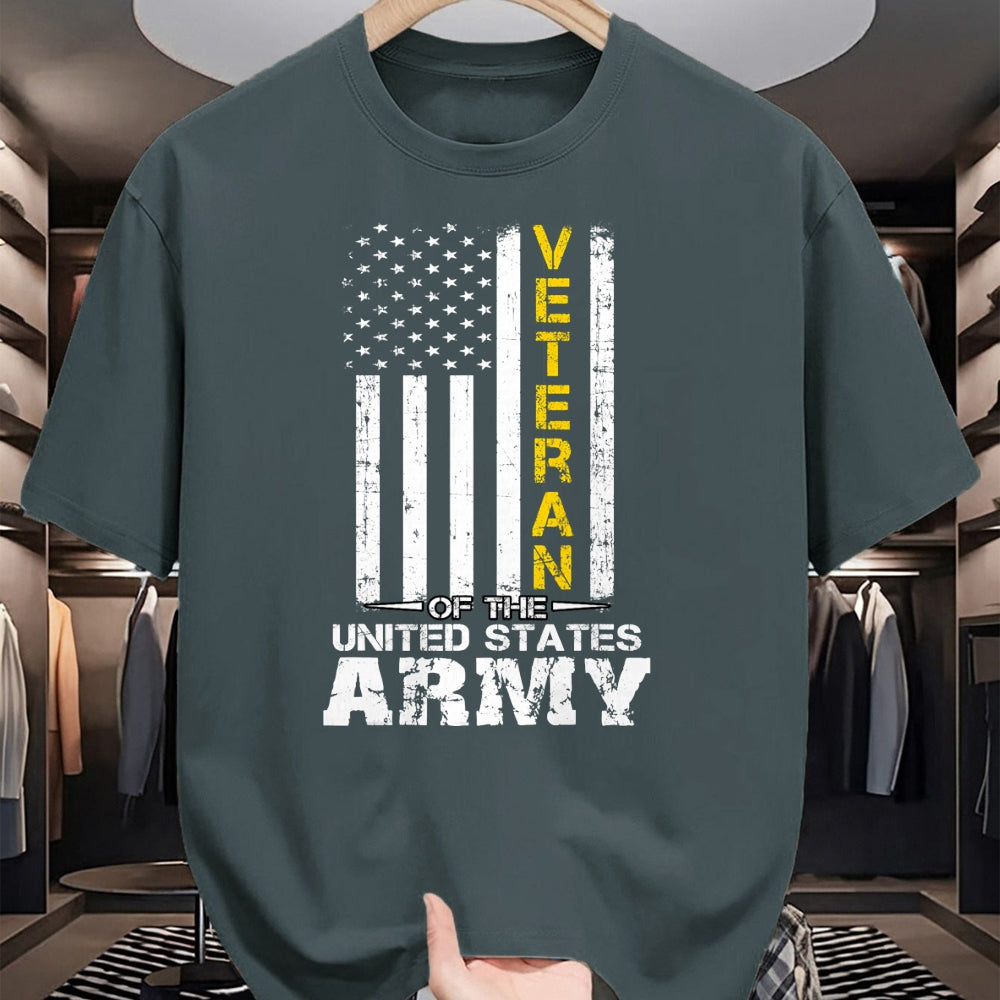 Proud Veteran Shirt, Funny Veteran UnisexT-Shirt/Hoodie/Sweatshirt HLT00 - Veteran of United States US Army Veteran Gold T-Shirt