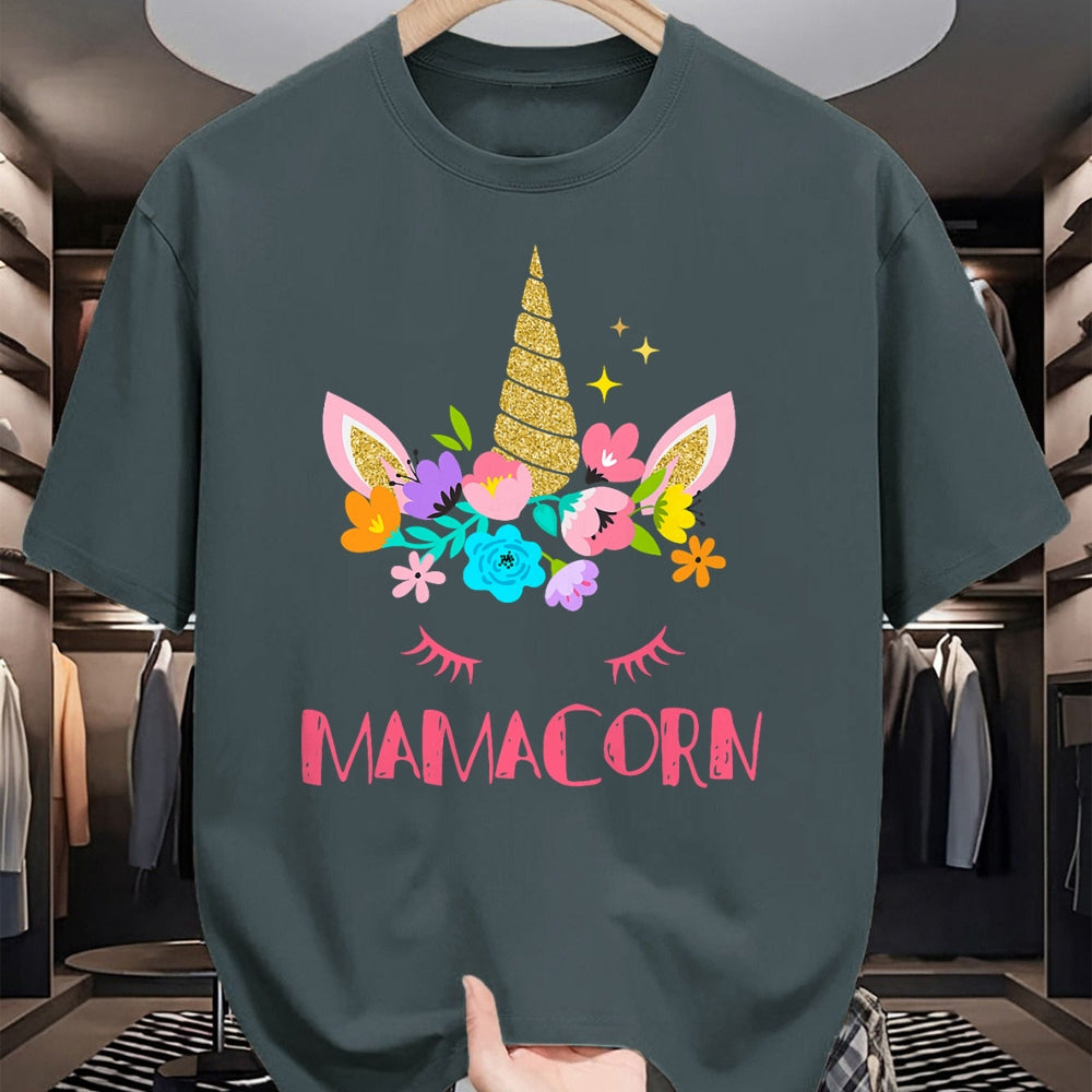 Gift for Mom Shirt, Funny Mom Unisex T-Shirt/Hoodie/Sweatshirt HLT00 - Funny Mamacorn Unicorn Costume Mom Mother_s Day T-Shirt