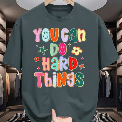 Best Student Shirt, Funny Back To School UnisexT-Shirt/Hoodie/Sweatshirt HLT00 - You Can Do Hard Things First Day of School Back to School T-Shirt, Men, Black, Small