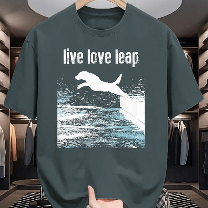 Dog Love Shirt, Dog Lover Gift T-Shirt/Hoodie/Sweatshirt HLT00 - Live Love Leap - Canine Agility - Dog Sports - Dock Diving T-Shirt