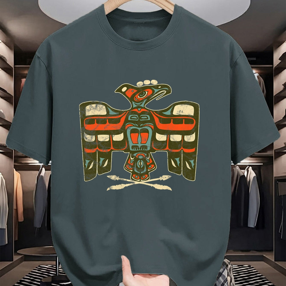 Native American T-Shirts, Vintage Native American Unisex T-Shirt/Hoodie/Sweatshirt HLT00 - vintage Native American Indian Totem Bird Art