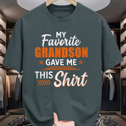 Best Grandpa Shirt, Proud Grandpa Unisex T-Shirt/Hoodie/Sweatshirt HLT00 - My Favorite Grandson Gave Me This Shirt Funny Grandpa T-Shirt