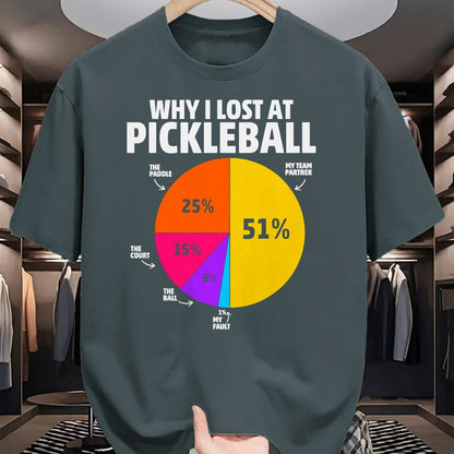 Funny Pickleball Shirt, Pickleball Lover Unisex T-Shirt/Hoodie/Sweatshirt HLT00 - Funny Why I Lose at Pickleball Gifts for Men Women Kids T-Shirt