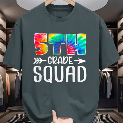 Best Student Shirt, Funny Back To School UnisexT-Shirt/Hoodie/Sweatshirt HLT00 - 5th Grade Squad Tie Dye Back to School Teacher Student T-Shirt