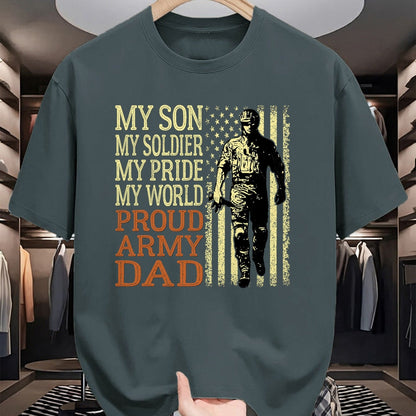 Gift for Dad Shirt, Funny Dad Unisex T-Shirt/Hoodie/Sweatshirt HLT00 – My Son Is A Soldier Hero Proud Army Dad US Military Father T-Shirt