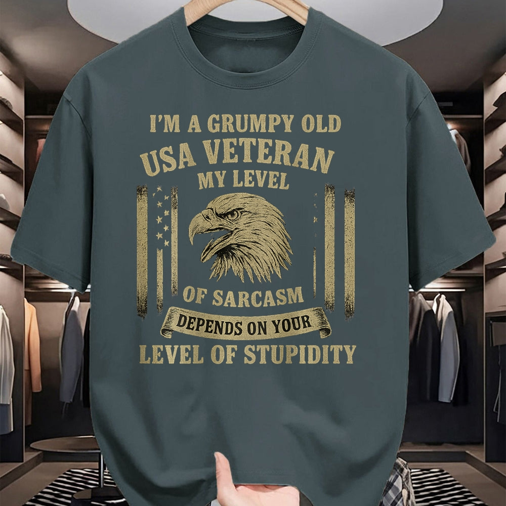 Proud Veteran Shirt, Funny Veteran UnisexT-Shirt/Hoodie/Sweatshirt HLT00 - Grumpy Old USA Veteran T-Shirt