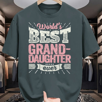 Best Grandpa Shirt, Proud Grandpa Unisex T-Shirt/Hoodie/Sweatshirt HLT00 - Cool Granddaughter Gift T Shirt World's Best Grand-Daughter T-Shirt