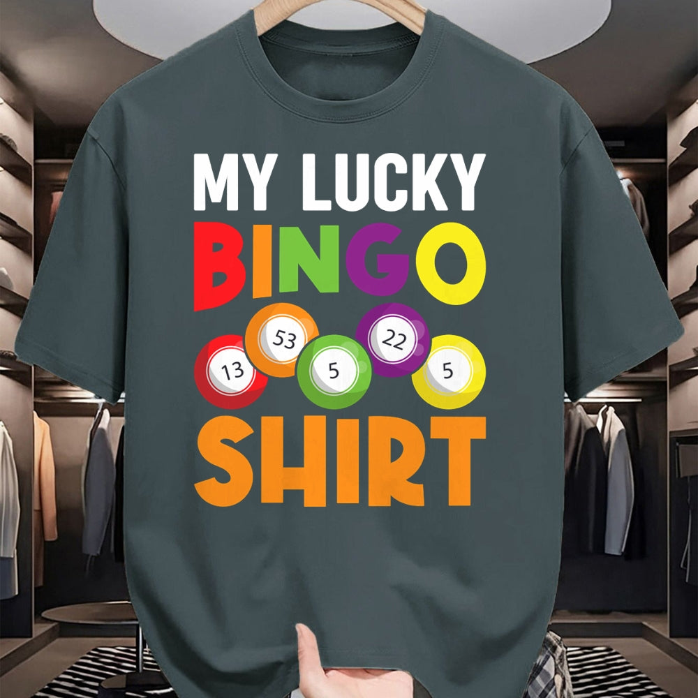 Gift for Mom Shirt, Funny Mom Unisex T-Shirt/Hoodie/Sweatshirt HLT00 - My Lucky Bingo Shirt Funny Bingo Player Caller Womens Mom Long Sleeve T-Shirt