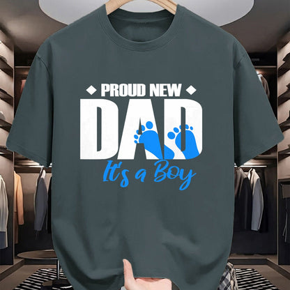 Gift for Dad Shirt, Funny Dad Unisex T-Shirt/Hoodie/Sweatshirt HLT00 – Mens Proud New Dad It_s A Boy T-Shirt