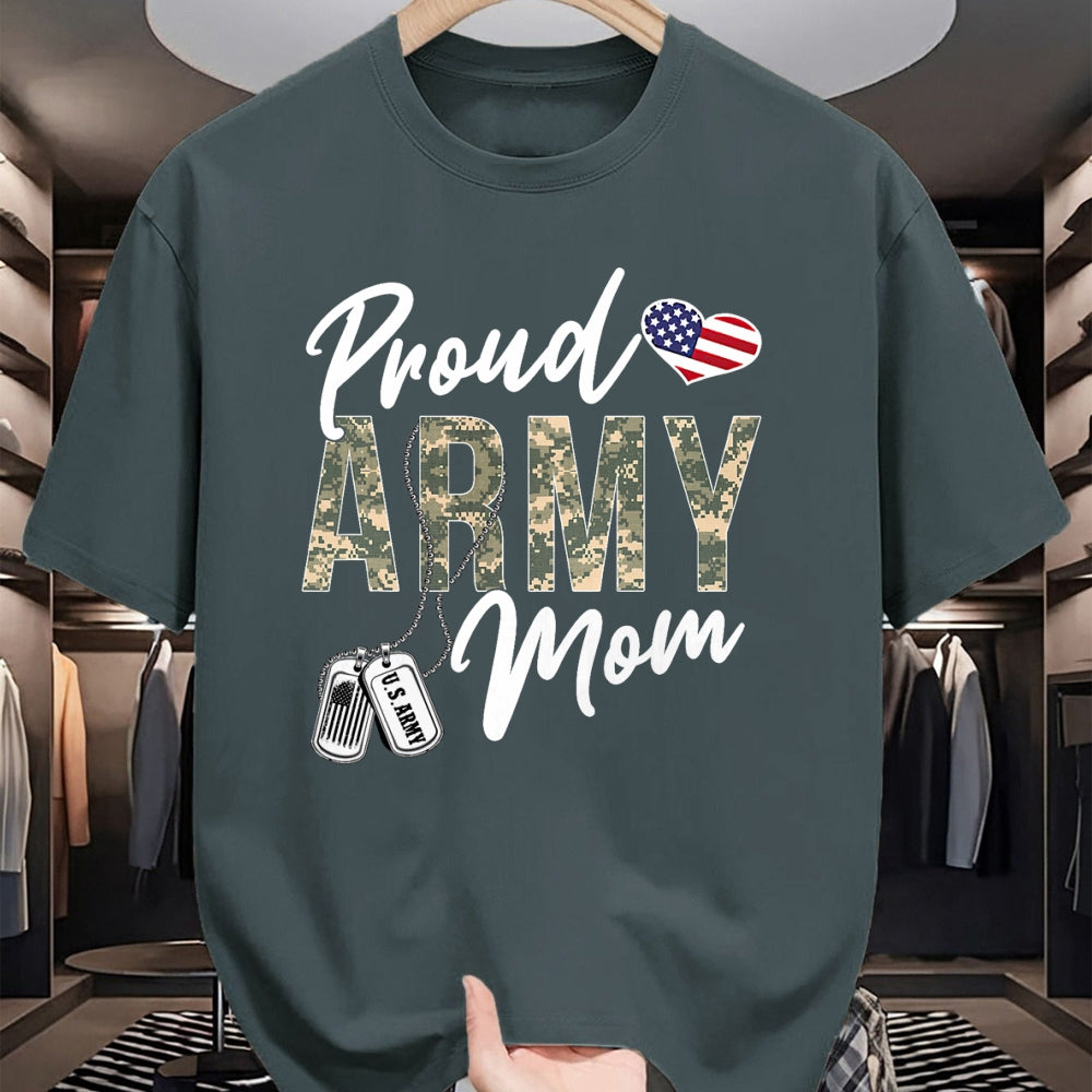 Gift for Mom Shirt, Funny Mom Unisex T-Shirt/Hoodie/Sweatshirt HLT00 - Proud Army Mom Army Graduation Mom US Army Mom Gifts T-Shirt