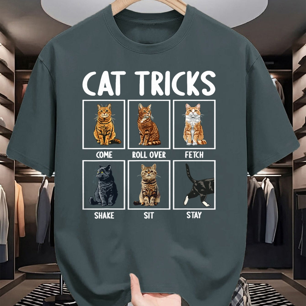 Cat Love Shirt, Funny Cat Lover Gift UnisexT-Shirt/Hoodie/Sweatshirt HLT00 - Cats Funny Cat Tricks T-Shirt, Small, Black