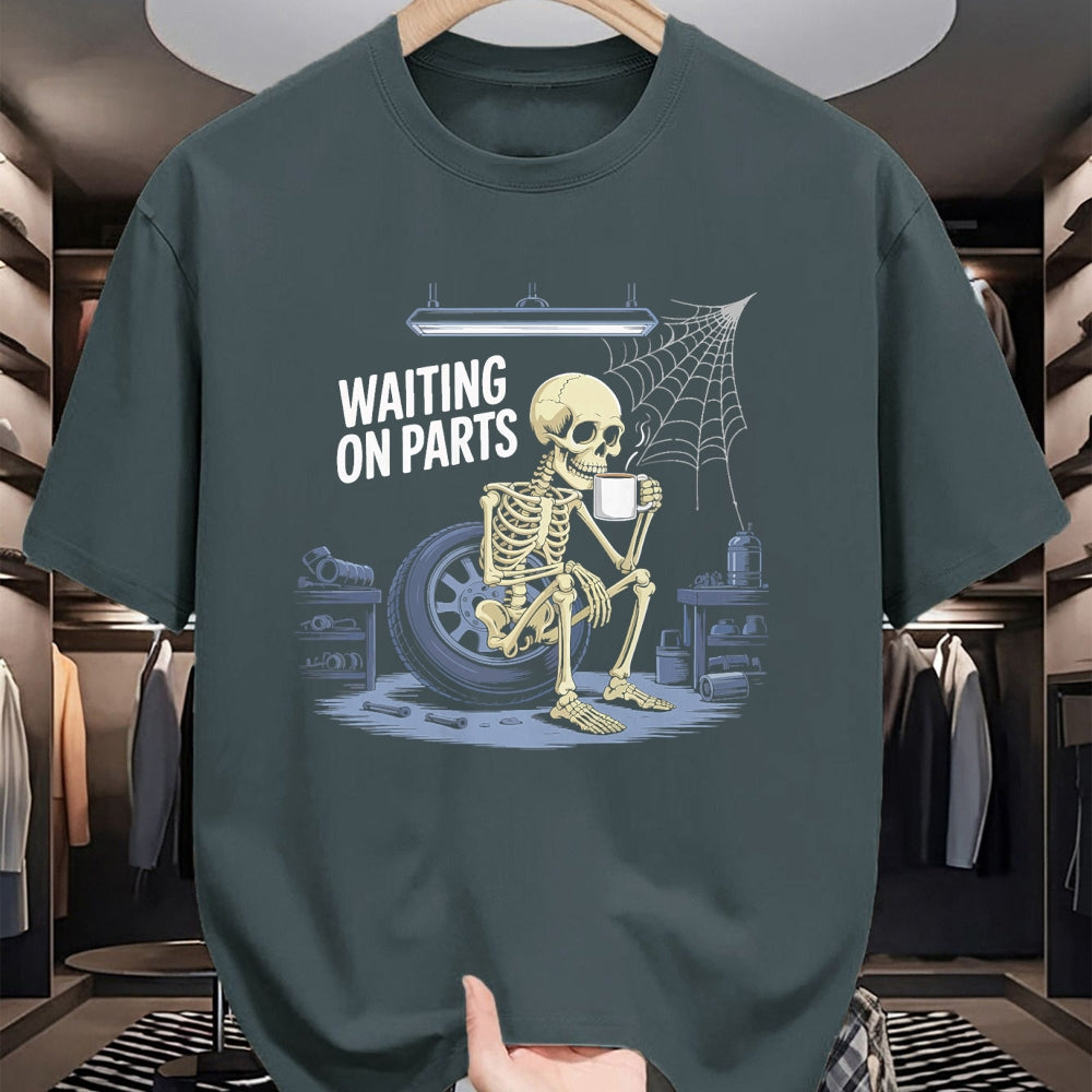 Best Mechanic Life Shirt, Funny Mechanic UnisexT-Shirt/Hoodie/Sweatshirt HLT00 - Funny Waiting On Parts Mechanic Skeleton Auto Repair Life T-Shirt