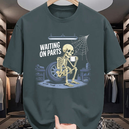 Best Mechanic Life Shirt, Funny Mechanic UnisexT-Shirt/Hoodie/Sweatshirt HLT00 - Funny Waiting On Parts Mechanic Skeleton Auto Repair Life T-Shirt