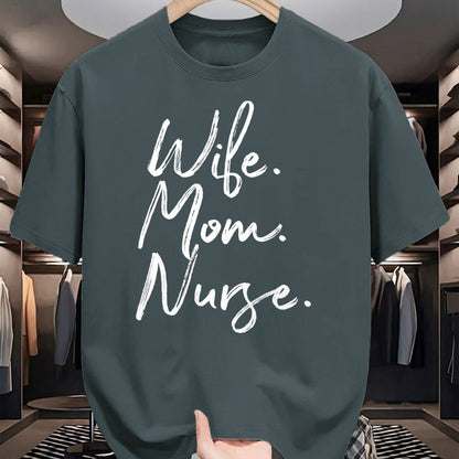 Funny Nurse Shirt, Nurse Unisex T-Shirt/Hoodie/Sweatshirt HLT00 - Wife Mom Nurse TShirt Nurse Appreciation RN Gift Week T-Shirt