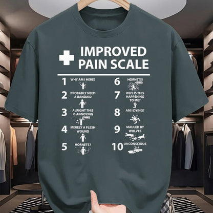 Best Doctor Shirt, Funny Doctor UnisexT-Shirt/Hoodie/Sweatshirt HLT00 - Improved Pain Scale Healthcare Nurse Pain Level Chart Doctor T-Shirt, Men, Black, 3X-Large