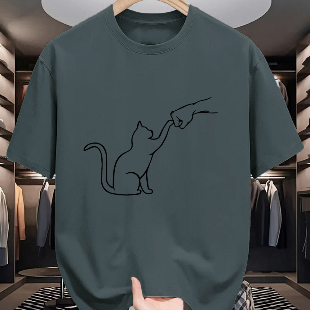 Cat Love Shirt, Funny Cat Lover Gift UnisexT-Shirt/Hoodie/Sweatshirt HLT00 - Cute Pet Tee I Love My Cat Best Friend Fist Bump Cat Lovers T-Shirt Small