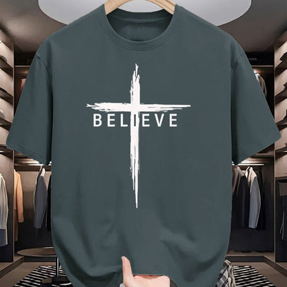 Christian Tee, Christian Faith Unisex T-Shirt/Hoodie/Sweatshirt HLT00 -  Believe Christian Cross Jesus Christ Christians Men Women T-Shirt
