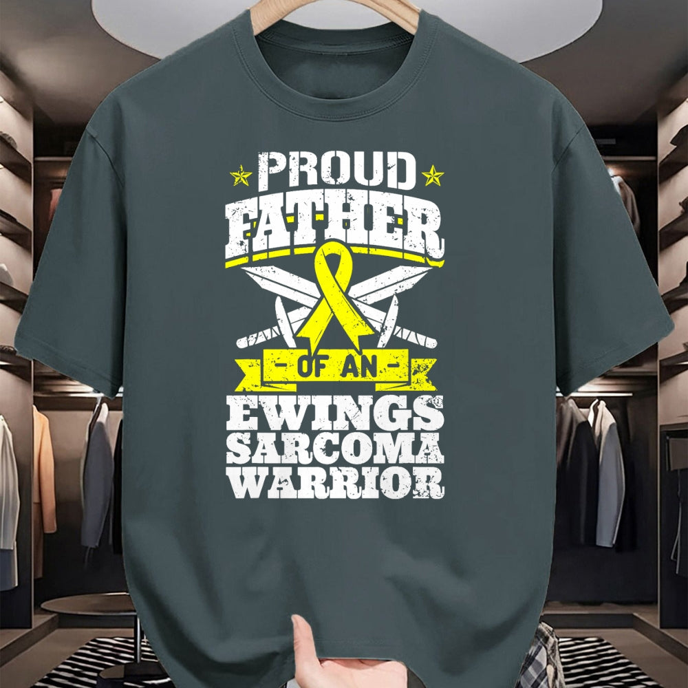 Gift for Dad Shirt, Funny Dad Unisex T-Shirt/Hoodie/Sweatshirt HLT00 – Proud Father Of An Ewings Sarcoma Warrior Awareness Ribbon T-Shirt