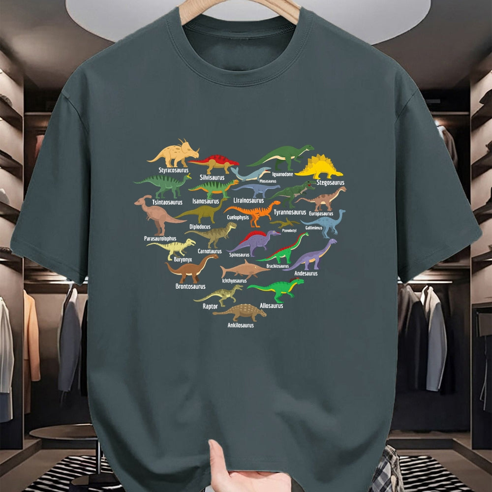 Best Dinosaur Lover Shirt, Funny Dinosaur UnisexT-Shirt/Hoodie/Sweatshirt HLT00 - Types of Dinosaurs Heart Dino Identification Boys Girls Kids T-Shirt