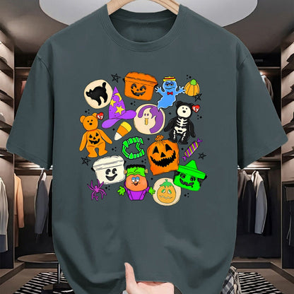 Best Thanksgiving Family Shirt , Funny Thanksgiving UnisexT-Shirt/Hoodie/Sweatshirt HLT00 - Cute Funny Boo Ghost Vintage 90s Halloween Collage Doodles T-Shirt