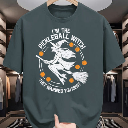 Funny Pickleball Shirt, Pickleball Lover Unisex T-Shirt/Hoodie/Sweatshirt HLT00 - Funny Halloween Costume I'm The Pickleball Witch Women T-Shirt