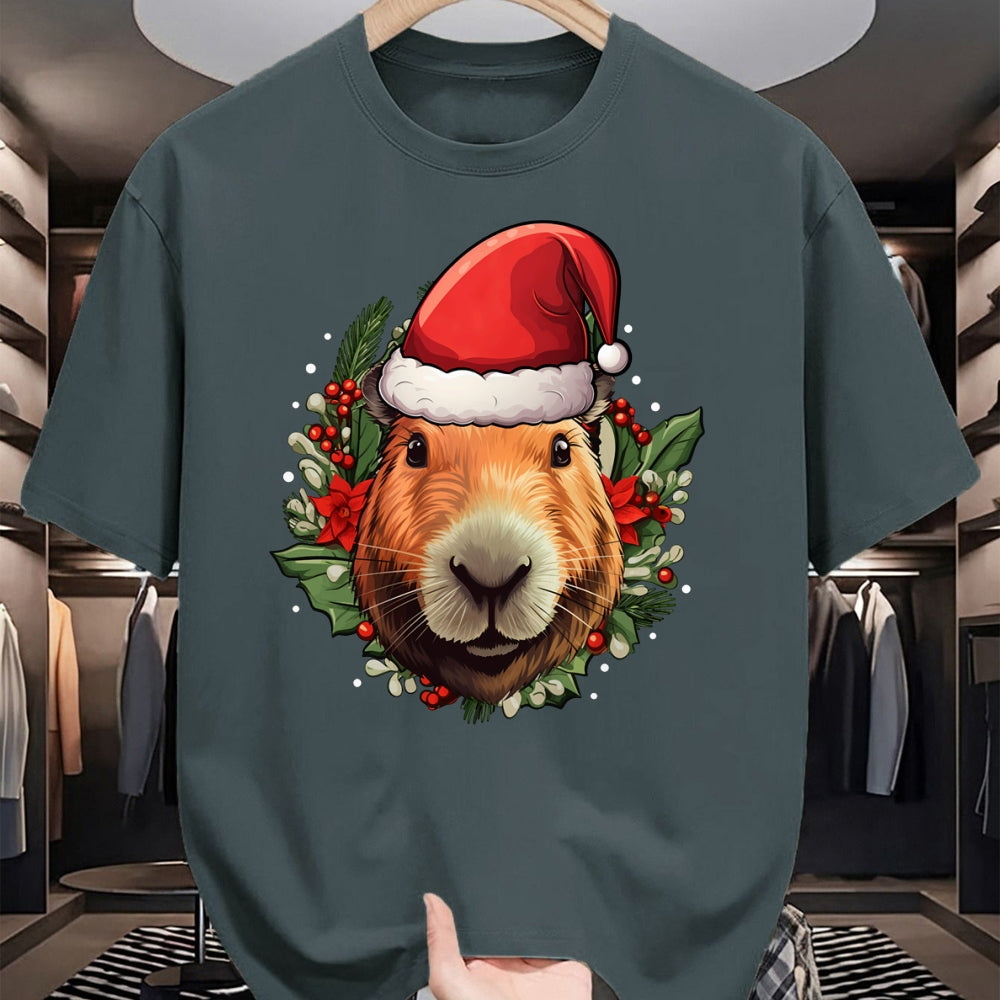 Cute Capybara Shirt, Funny Capybara Unisex T-Shirt/Hoodie/Sweatshirt HLT00 - Funny Christmas Capybara Long Sleeve T-Shirt