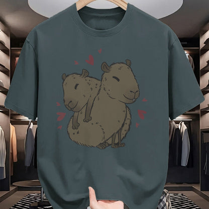 Cute Capybara Shirt, Funny Capybara Unisex T-Shirt/Hoodie/Sweatshirt HLT00 - Cute Capybara Long Sleeve T-Shirt