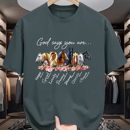 Best Horse Lover Shirt , Funny Horse UnisexT-Shirt/Hoodie/Sweatshirt HLT00 - Horses God Says You are Religious Inspirational Horse Lover T-Shirt