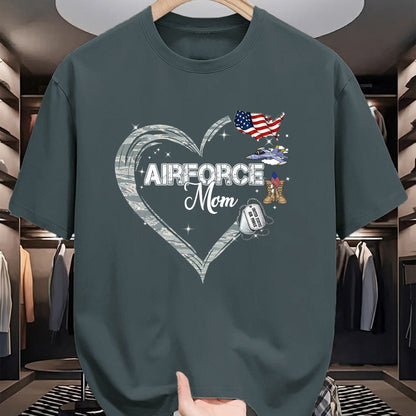 Gift for Mom Shirt, Funny Mom Unisex T-Shirt/Hoodie/Sweatshirt HLT00 - Proud Air Force Mom Air Force Graduation Mom USAF Mom T-Shirt