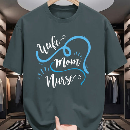 Funny Nurse Shirt, Nurse Unisex T-Shirt/Hoodie/Sweatshirt HLT00 - Wife Mom Nurse T Shirt for Nurses (LPN, BSN, RN, NP) (1)