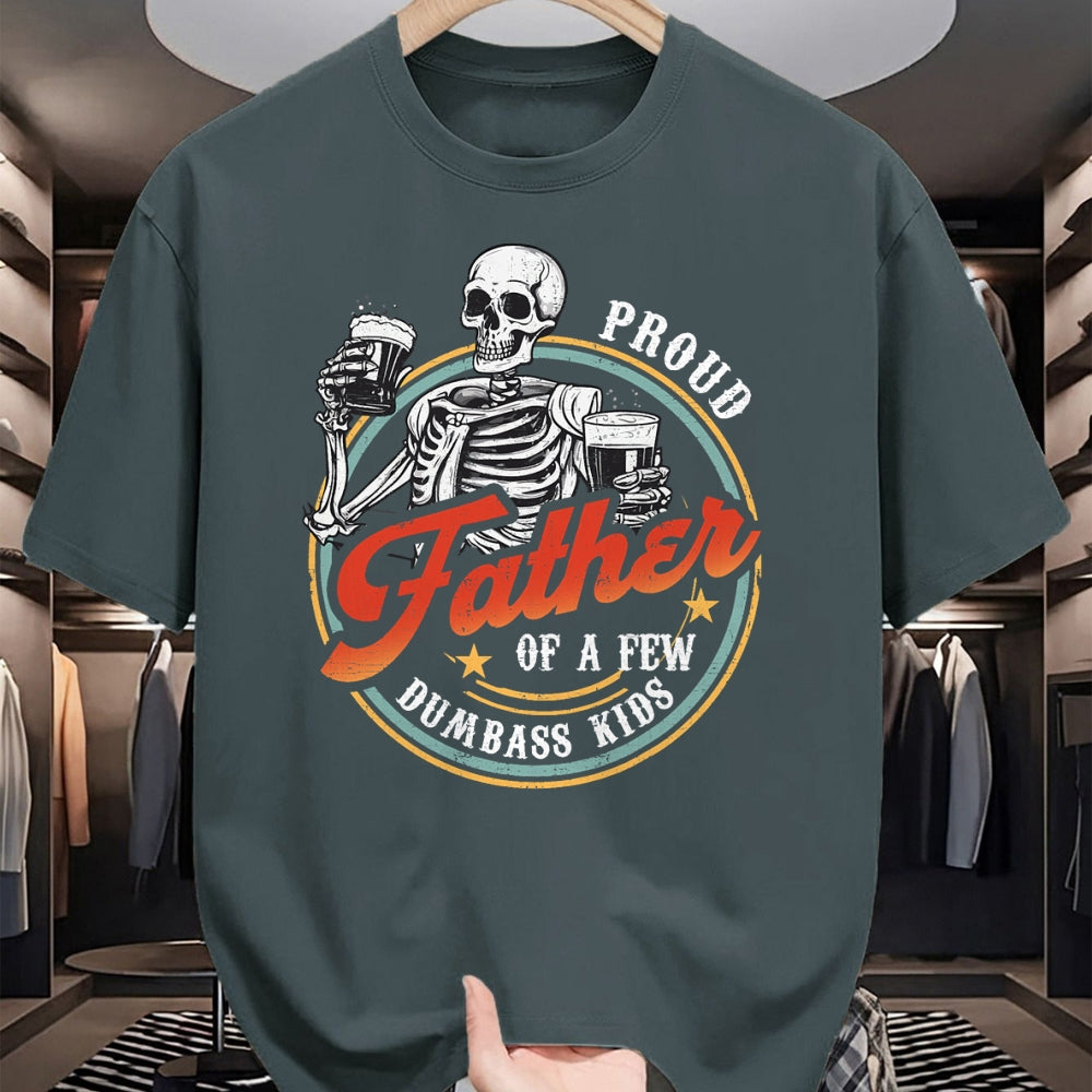 Gift for Dad Shirt, Funny Dad Unisex T-Shirt/Hoodie/Sweatshirt HLT00 – Proud Father Of A Few Dumbass Kids Funny Vintage Fathers Day T-Shirt